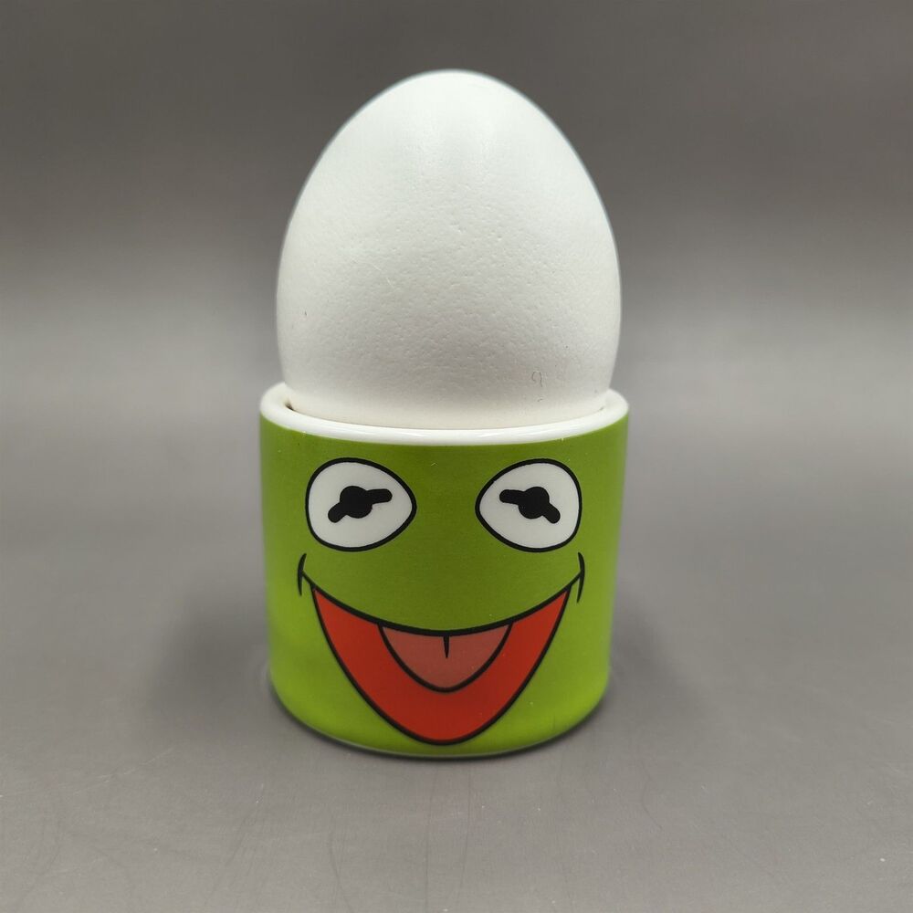 Vintage The Muppets Kermit The Frog Ceramic Egg Cup Jim Henson Kitchenware NWOP